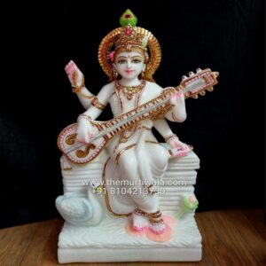 Marble Saraswati mata murti