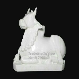 White Marble Nandi Statue