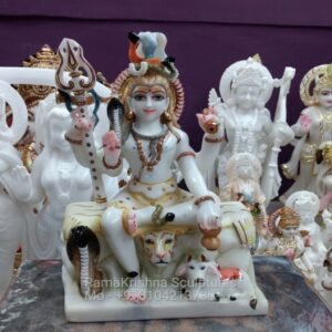Lord Shiva Marble Statue- 1 ft