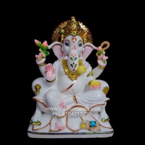Buy Ganesh Statue sitting on Lotus