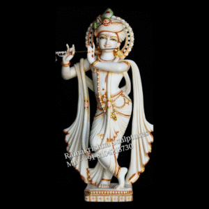 Beautiful Krishna Marble Statue
