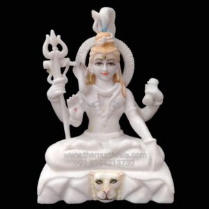 Lord Shiva Statue White Marble