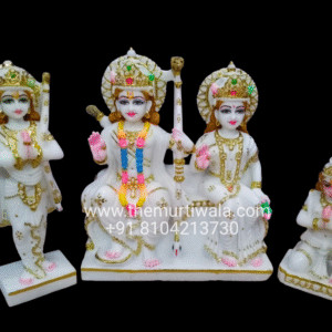 Seated ram darbar on throne idol