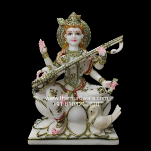 Marble Goddess Saraswati Statue