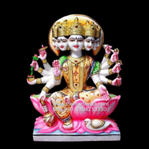 Panchmukhi Gayatri Marble Statue