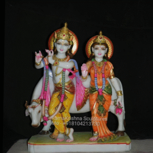 Marble Statue of Radha and Krishna