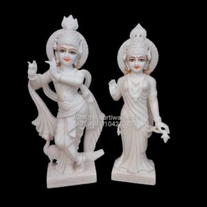 White Marble Radha Krishna Idol