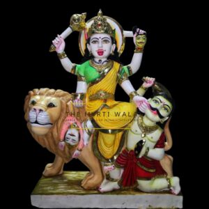 Maa Baglamukhi Marble Murti 4ft
